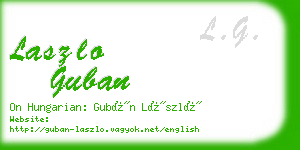 laszlo guban business card
